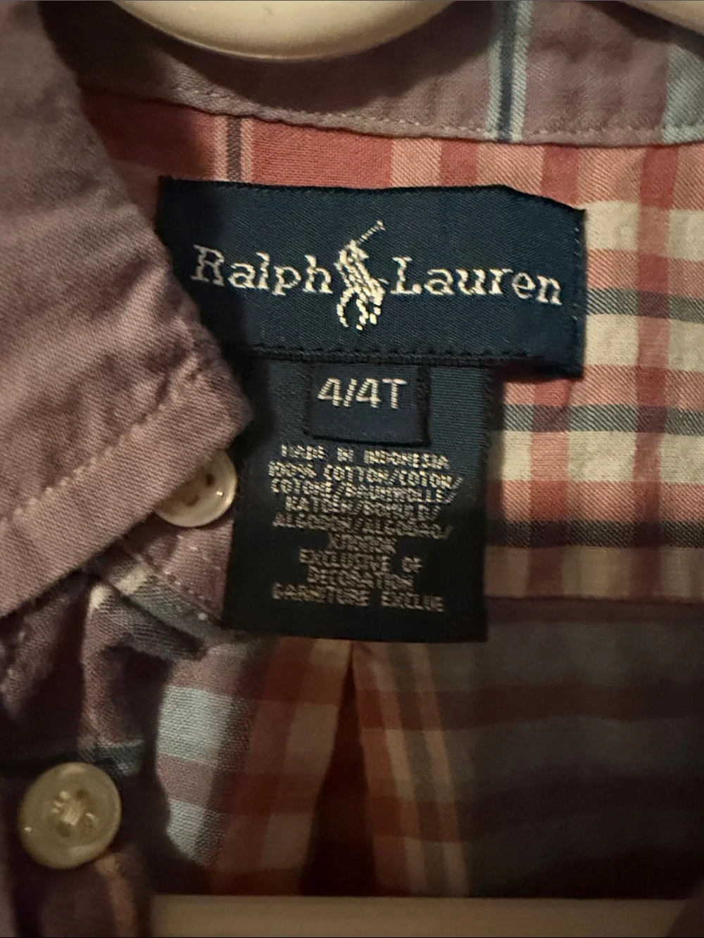 Ralph Lauren Short-Sleeve Plaid Button-Down Shirt - Blue & Red & Yellow